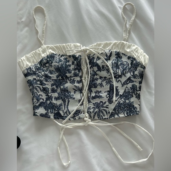 Printed corset top - Picture 2 of 5